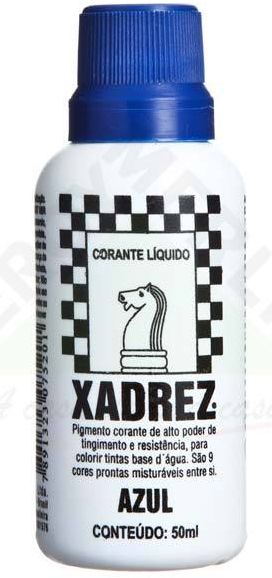 Corante Xadrez Bisnaga Pigmento Líquido 50ml Preto 3u