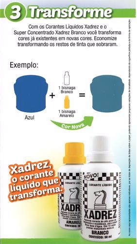 Corante Líquido Xadrez 50ml Azul - Tua Casa Ferragem