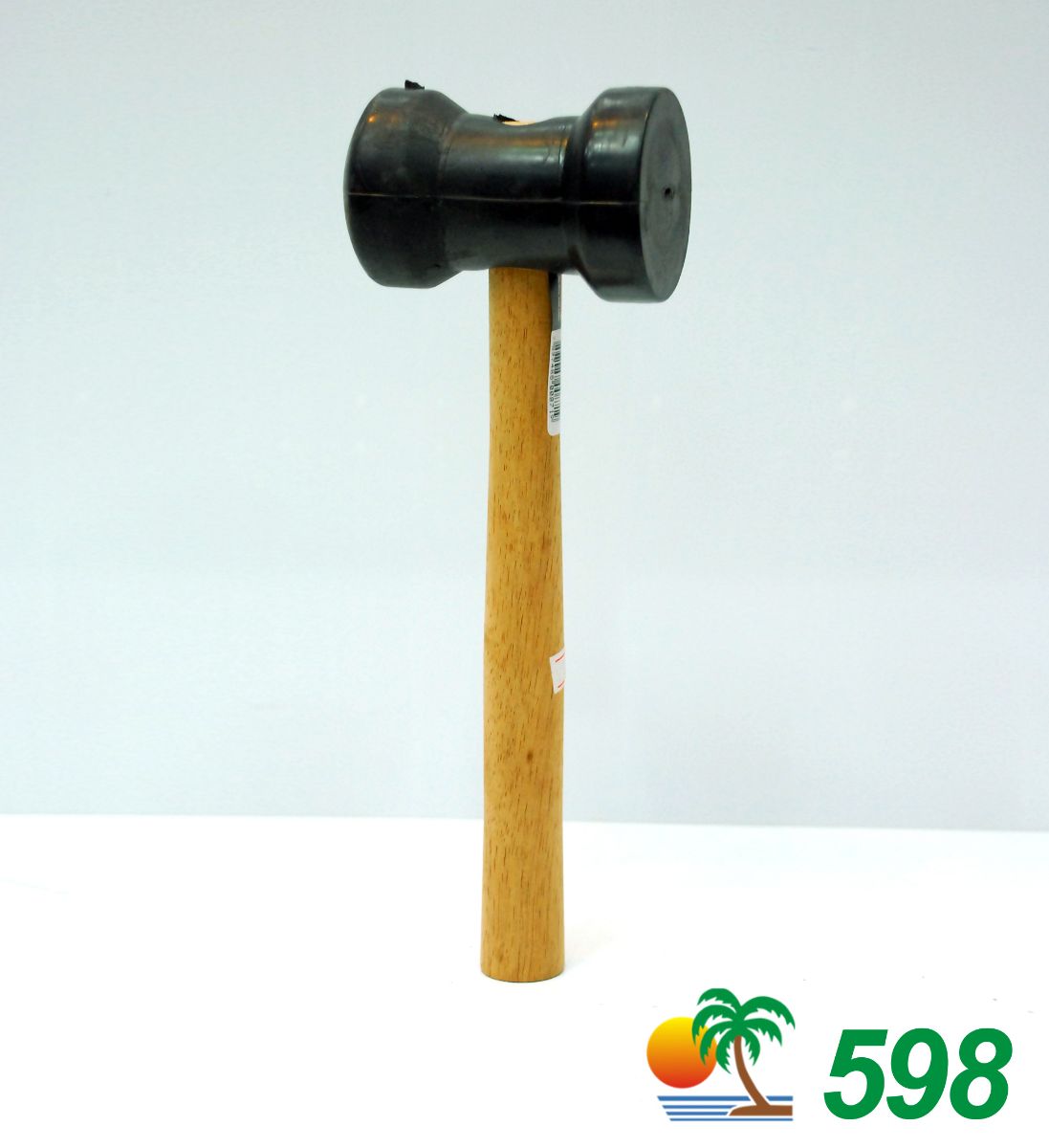 Martelo de Borracha Preto 60 mm com Cabo de Madeira Thompson