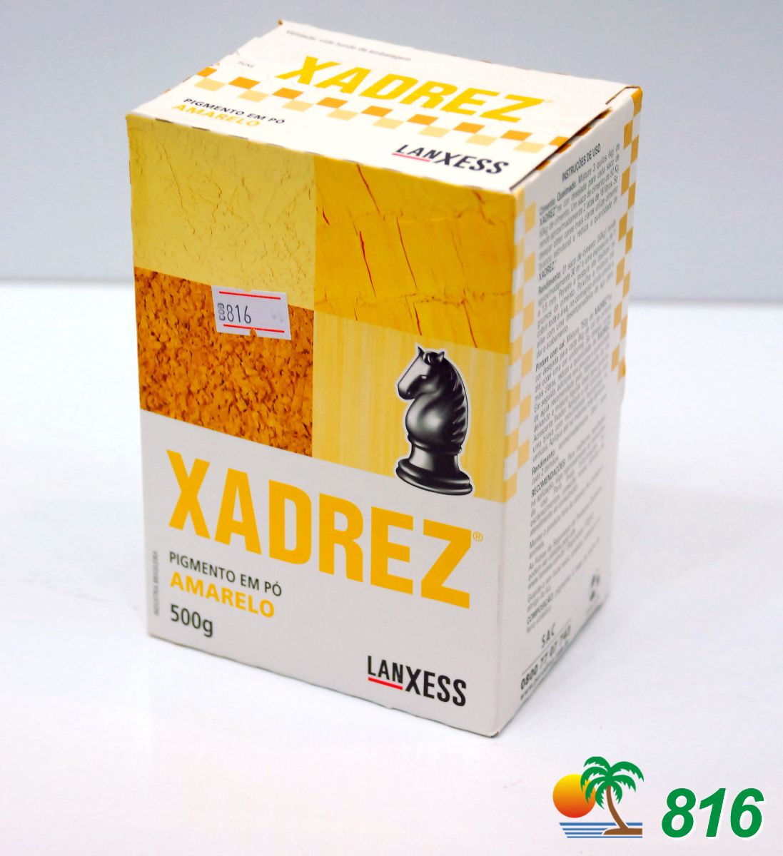 Corante Pigmento em Pó Xadrez para Cimento e Cal 500g Azul Lanxess