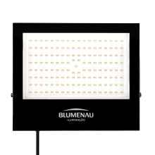 REFLETOR LED PLAY 150W IP66 ALUM QUAD 240MM BIVOLT 6.500K - PRETO - (78150600)