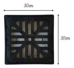 RALO COLETOR 30X30 DN100 PRETO DE PLASTICO PVC.