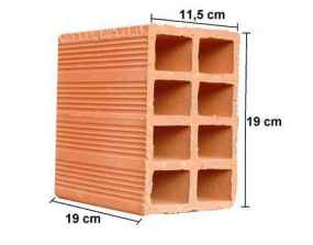 TIJOLO ANAPOLIS 11,5X19X19 ESPECIAL VERMELHO UNIDADE