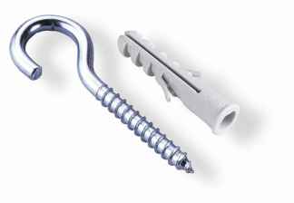 GANCHO ZINCADO 4,4X70 C/ BUCHA 8MM BEMFIXA REF 7223 C/ 04 UND.