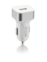 CARREGADOR VEICULAR USB COM 1 SAÍDA BRANCO ELGIN