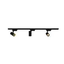 KIT TRILHO UP + 3 SPOTS LED 15W PVC+ALUM 90MM SOB BIVOLT 3.000K - PRETO - (32153201)