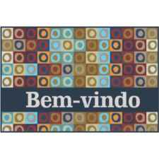 TAPETE CLEANKASA 40 X 60 BEM VINDO CÍRCULOS (1414016BVN) KAPAZI