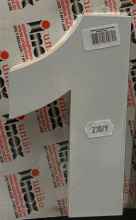 NUMERO RESIDENCIAL 15CM EM AÇO GALVALUME BRANCO Nº 1 UNIÃO INOX