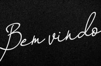 TAPETE VINIL BR LIGHT 2.0 40 X 60 COR: PRETO - BEM VINDO 10MM (017303BV1) KAPAZI