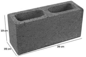 BLOCO DE CONCRETO VEDACAO 09X19X39 SEM FUNDO