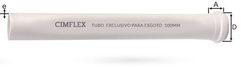 TUBO ESGOTO PEAD 100MM CIMFLEX