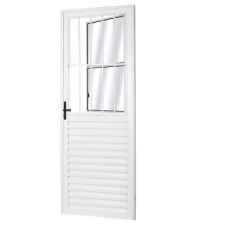 ESQ MGM PORTA  DE GIRO SOLIDA MISTA POSTIGO  ALUMINIO BR  2 VIDROS LISO  2,10X80 ESQ (101554)