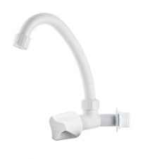TORNEIRA COZINHA PAREDE BICA MÓVEL BRANCA PLUS 2750 HERC
