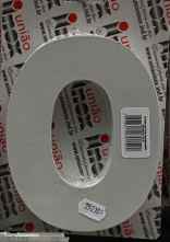 N- LETRA RESIDENCIAL EM AÇO GALVALUME 15CM BRANCO (O) UNIÃO INOX