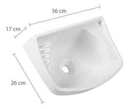 LAVATÓRIO PLASTICO 36X26 LV0-SC BR1 ASTRA