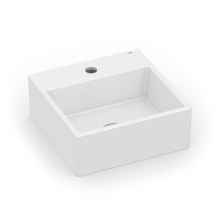 CUBA DE APOIO QUADRADA 410X410MM COM MESA BRANCA BASIC Q1 CELITE