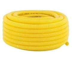 MANGUEIRA CORRUGADA AMARELA 25MM FORTLEV/PLASTILIT/MAIS PVC  FLEXIVEL ROLO 50MT