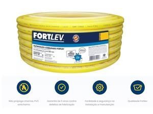 MANGUEIRA CORRUGADA AMARELA 25 FORTLEV/PLASTILIT  (MULTIPLO DE 5MTS)