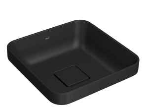 CUBA SOBREPOR QUADRADA ÉBANO FOSCO 30CM L.21030.94 DECA LÇ.