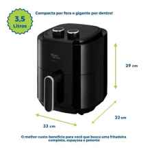 FRITADEIRA SEM ÓLEO PRETA 3,5LTS 1400W 220V ELGIN