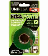 FITA DUPLA FACE FIXA FORTE TRANSPARENTE UNIPEGA 12MMX2M