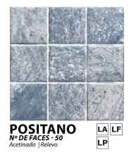 CER. CERAL REVEST. RELEVO ACETINADO POSITANO EXTRA 10X10 TELADO (2,07M²)
