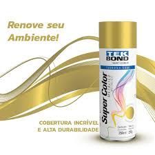 TINTA SPRAY DOURADO METALICO 350 ML/250G (REF:69957327168) TEKBOND