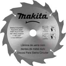 DISCO P/ SERRA CIRCULAR 185X20MM 16 DENTES D-51334 MAKITA