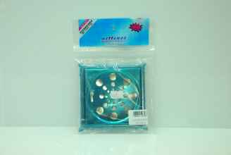 RALO EM INOX COM CAIXILHO UNIVERSAL QUADRADO 10X10CM