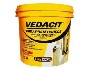 VEDAPREN PAREDE BRANCO PINTURA IMPERMEAVEL GALÃO 3,6KG VEDACIT